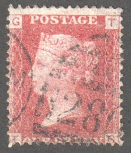 Great Britain Scott 33 Used Plate 106 - TG - Click Image to Close